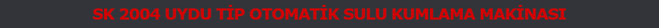 Uydu Tip Otomatik Sulu Kumlama Makinası
